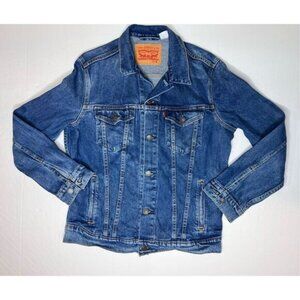 Levi's Premium 72334-0224 Type II Denim Trucker Blue Jean Jacket sz Medium